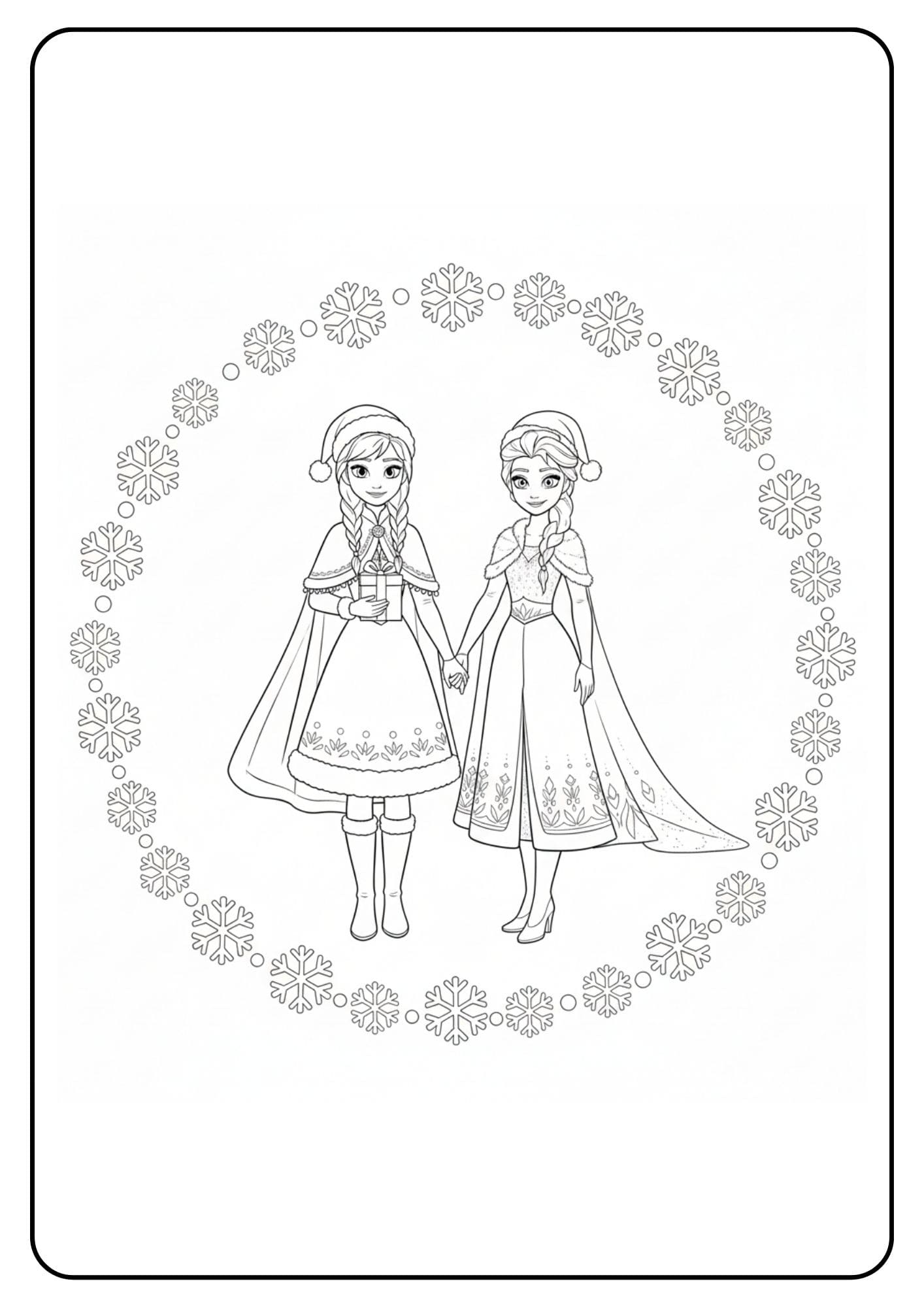 Weihnachten Anna und Elsa Schneeflocken