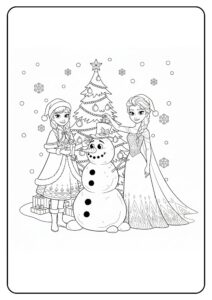 Weihnachten Anna und Elsa Schneemann