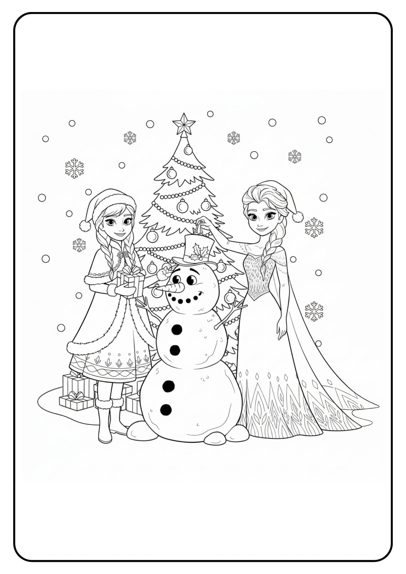 Weihnachten Anna und Elsa Schneemann
