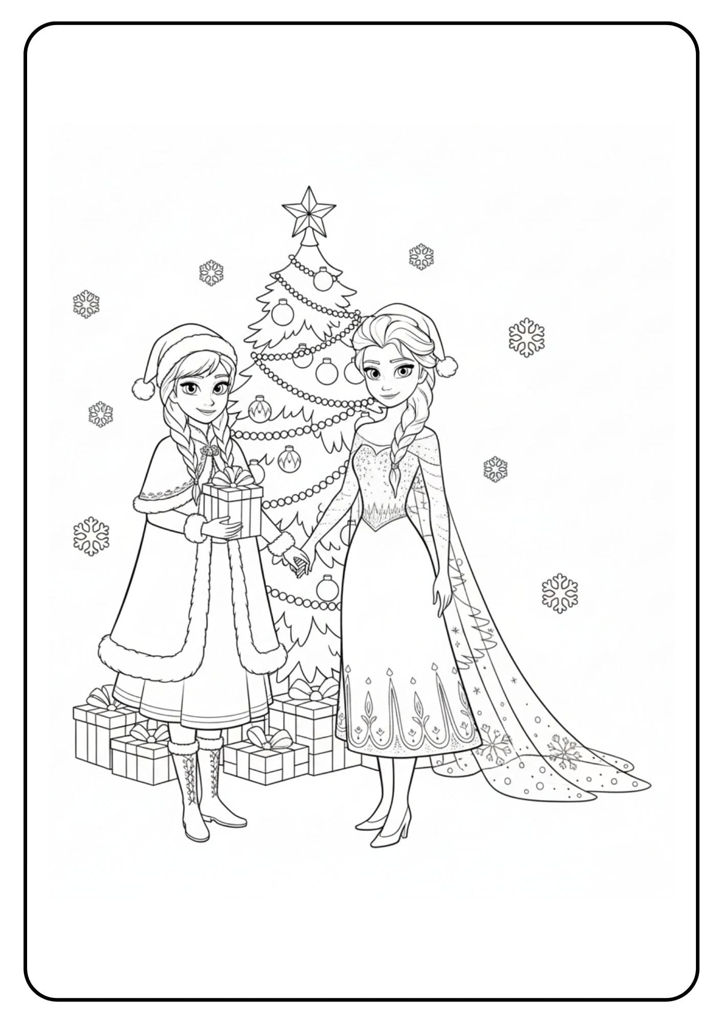 Weihnachten Anna und Elsa Tannenbaum