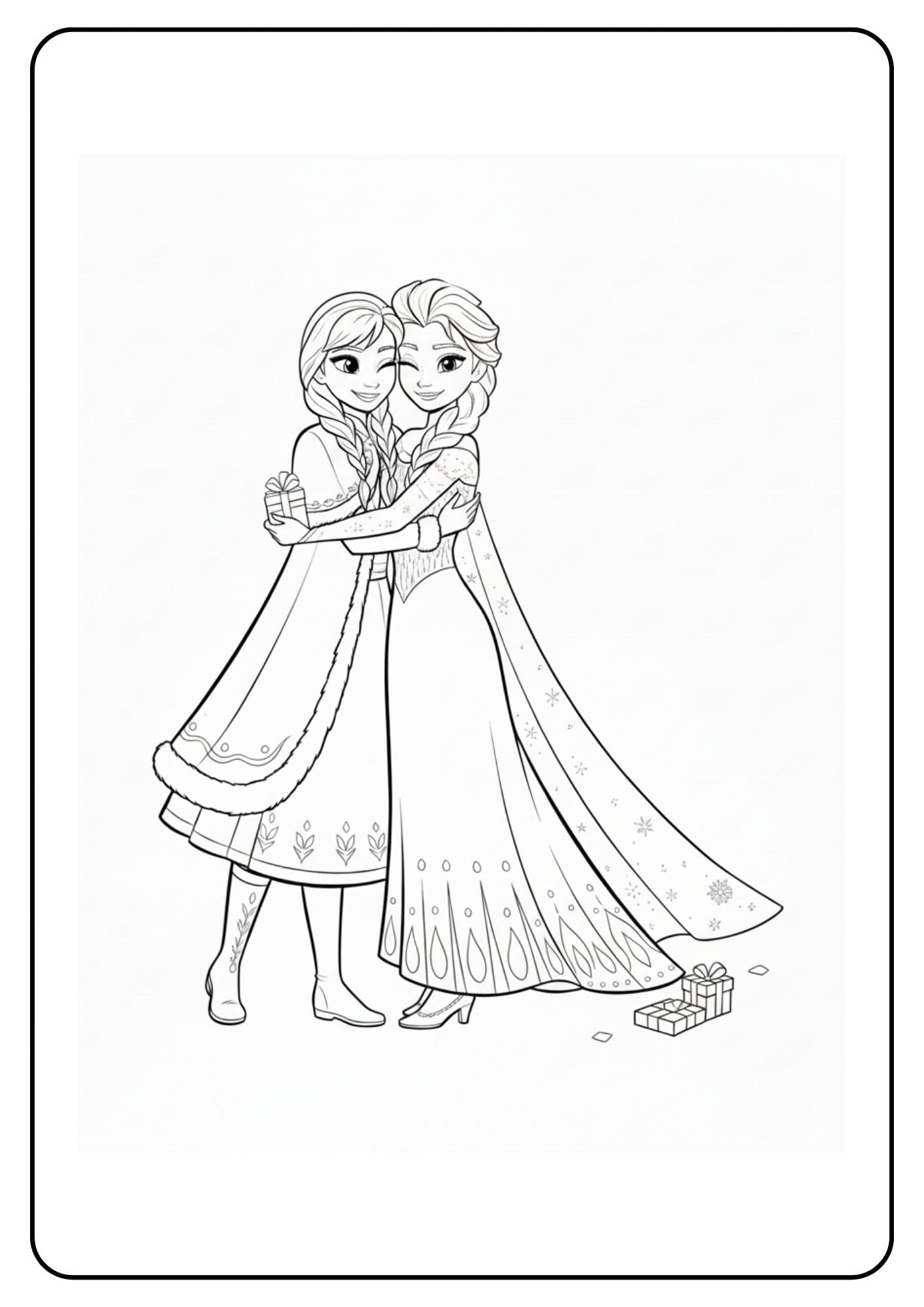 Weihnachten Anna und Elsa Umarmen