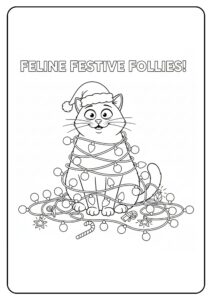 Weihnachten Katze Schlittenfahrt