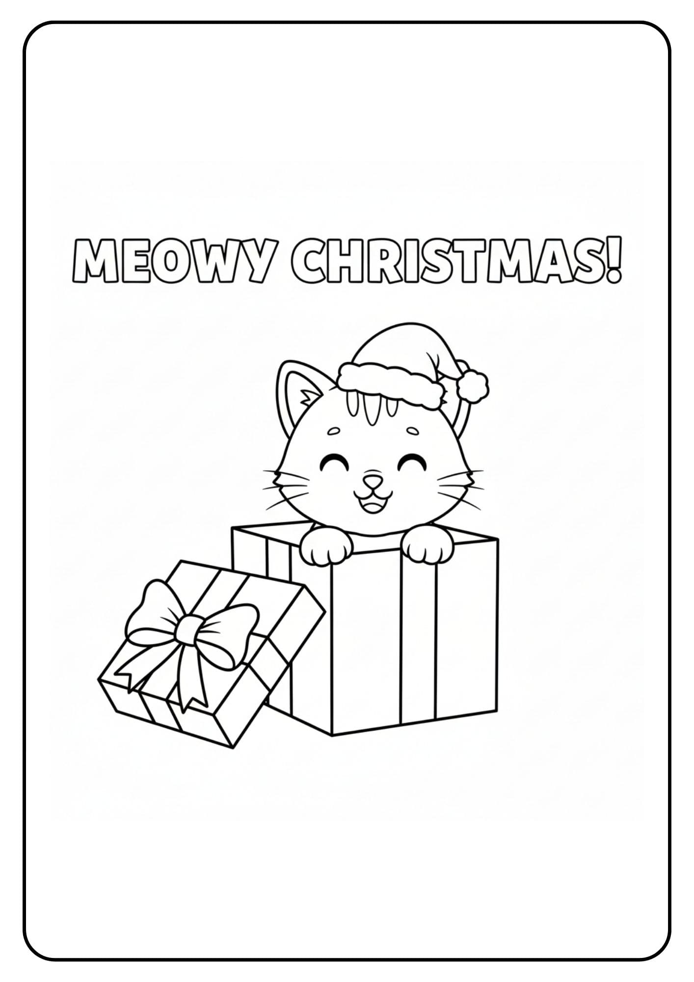 Weihnachten Katze im Geschenk