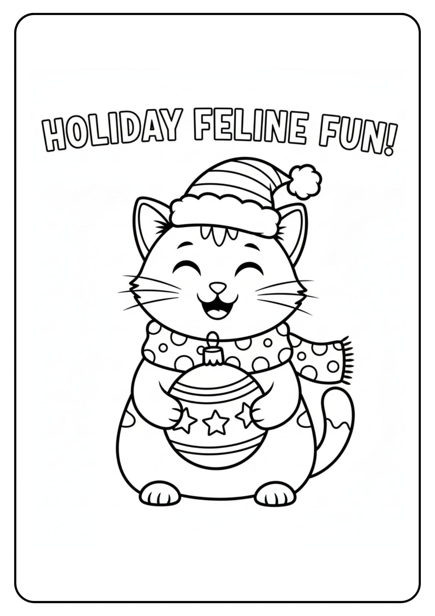 Weihnachten Katze mit Lichterkette