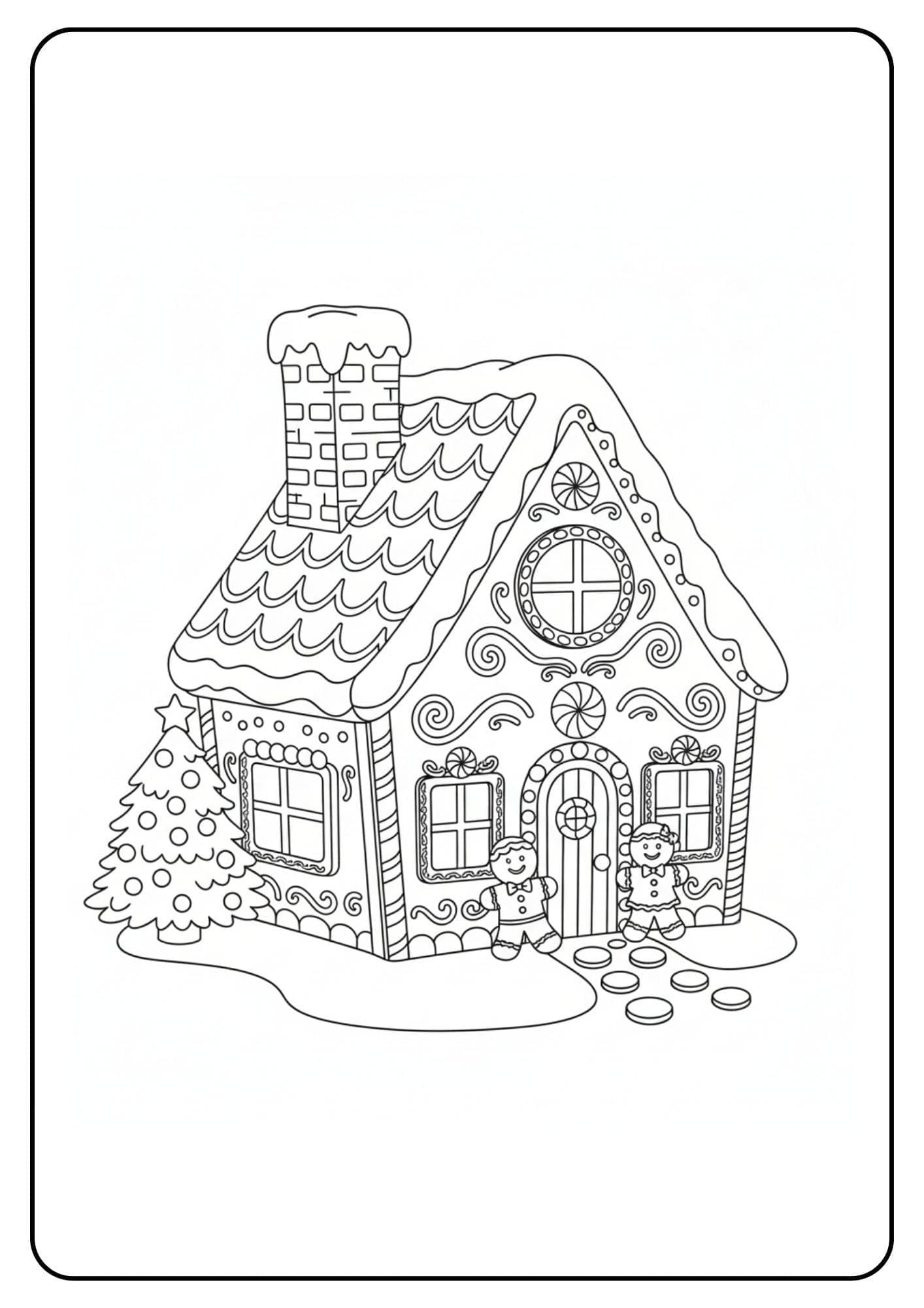 Weihnachten Lebkuchenhaus am Weg