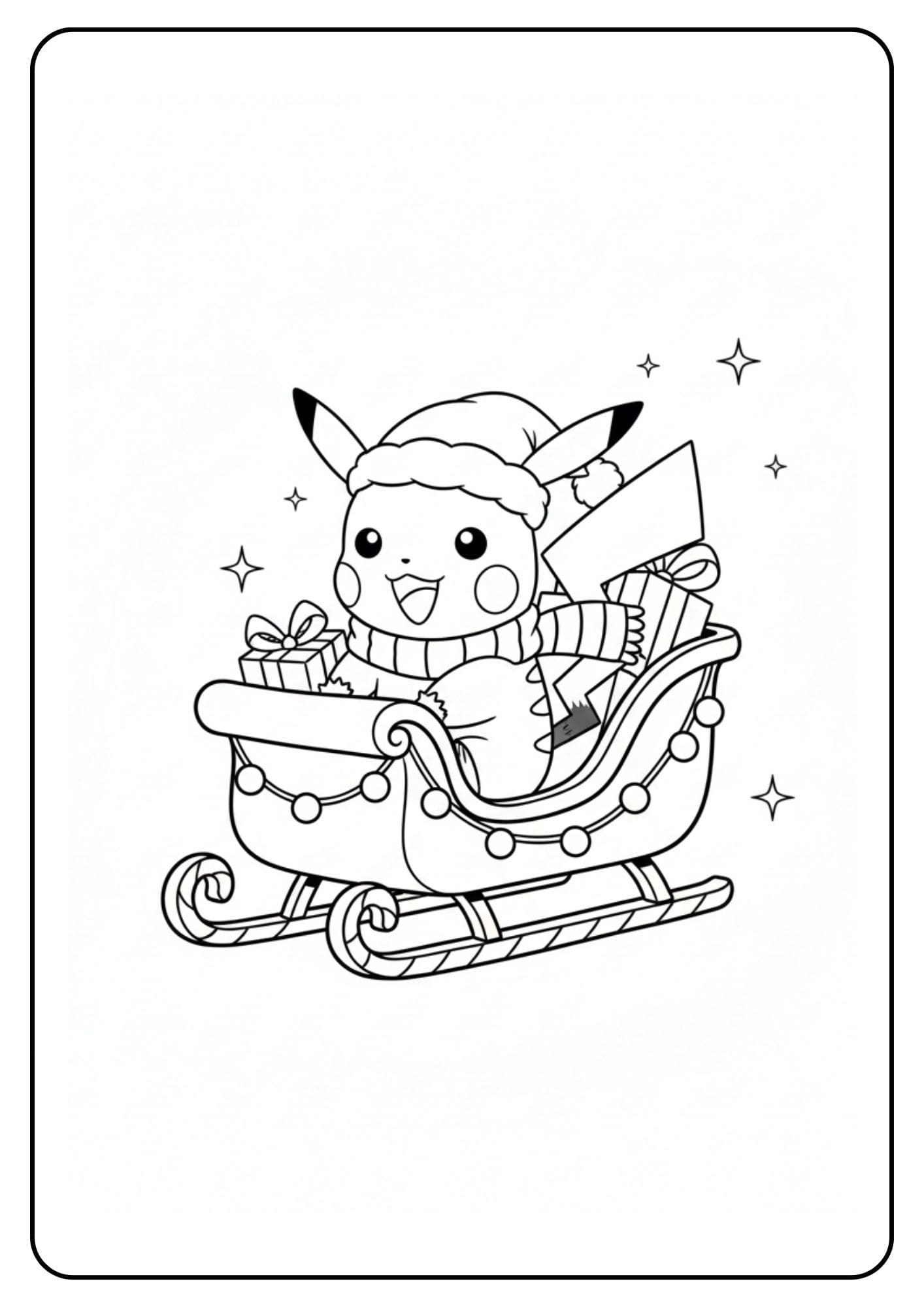 Weihnachten Pikachu Schlitten
