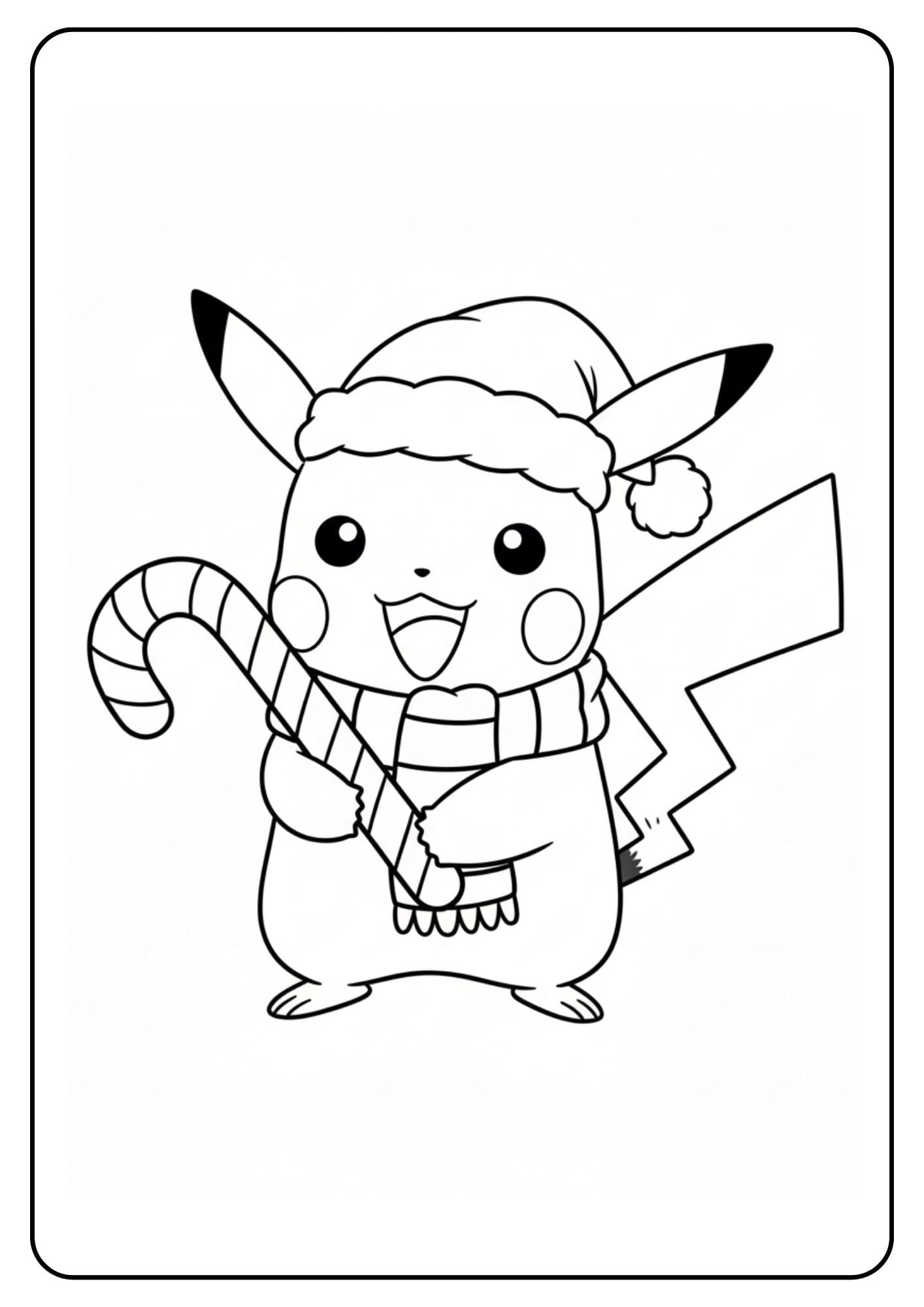 Weihnachten Pikachu Zuckerstange