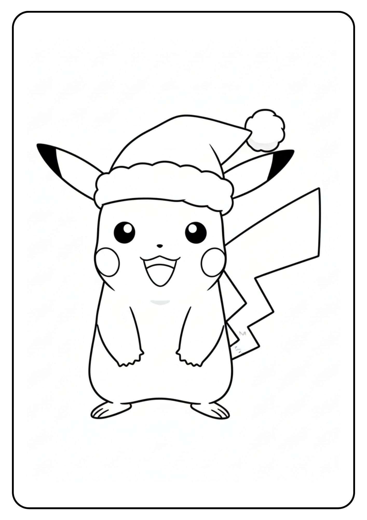 Weihnachten Pikachu mit Mütze