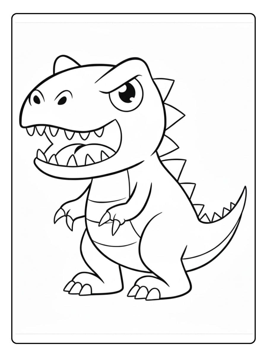 Wütende Dino Ausmalbilder