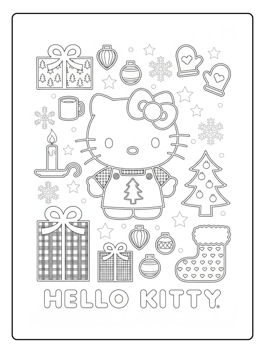 ausmalbilder weihnachten hello kitty (1)