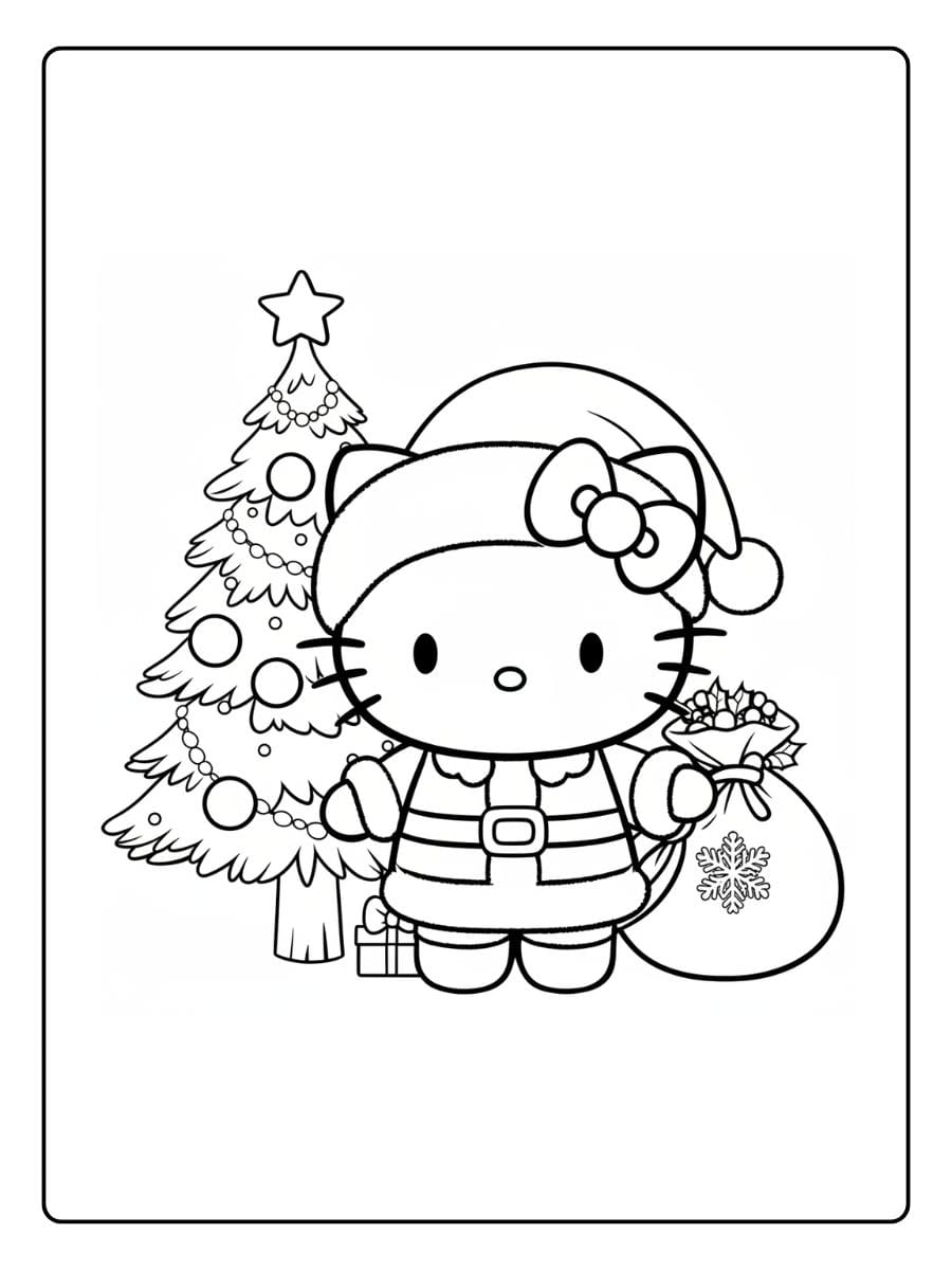 ausmalbilder weihnachten hello kitty (4)