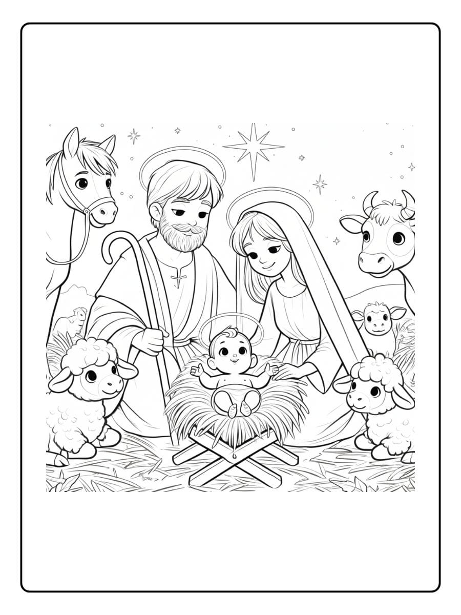 ausmalbilder weihnachten krippe (1)