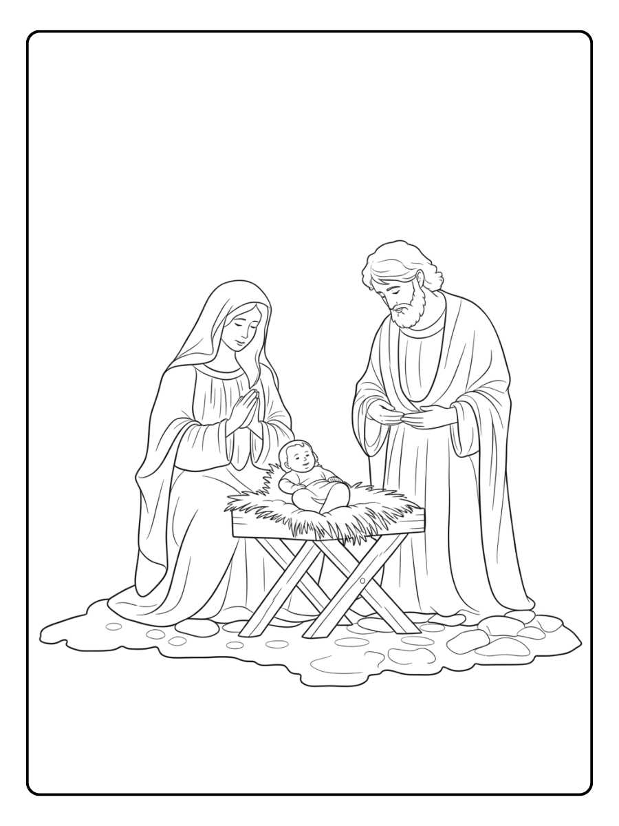 ausmalbilder weihnachten krippe zum ausdrucken