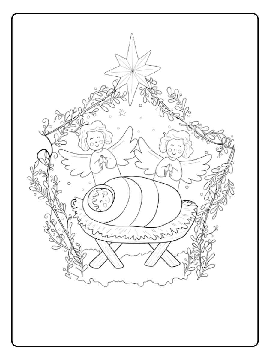 ausmalbilder weihnachten krippe zum malen