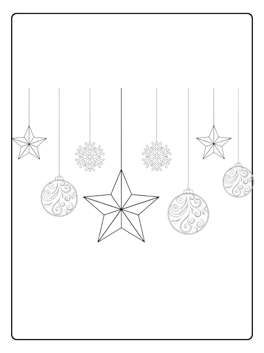 ausmalbilder weihnachten stern fuer kinder