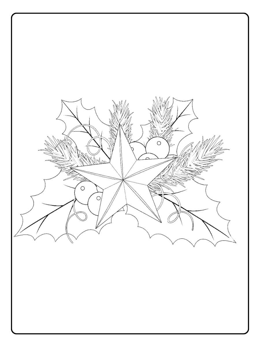 ausmalbilder weihnachten stern im topf