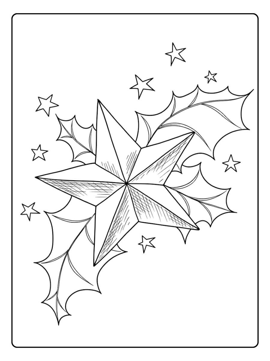 ausmalbilder weihnachten stern schoen