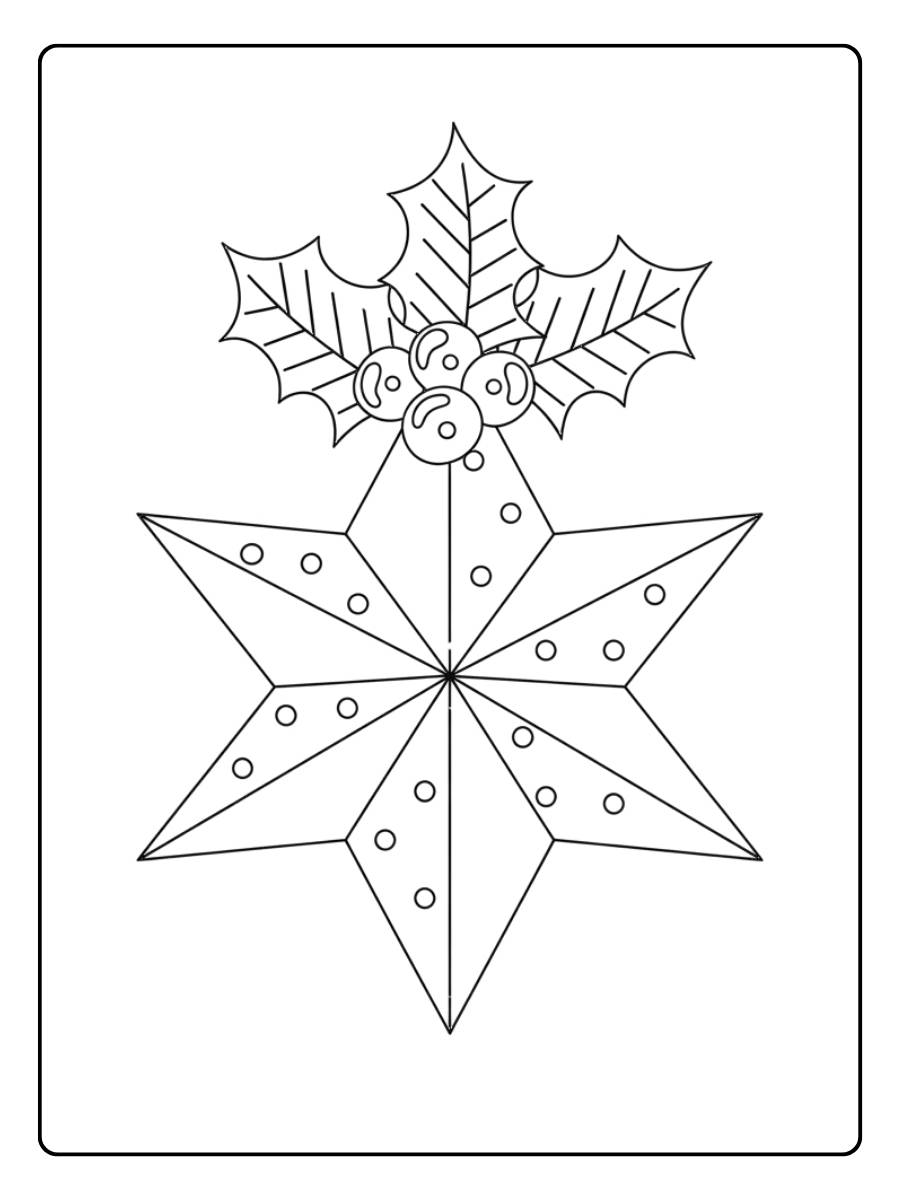 ausmalbilder weihnachten stern toll