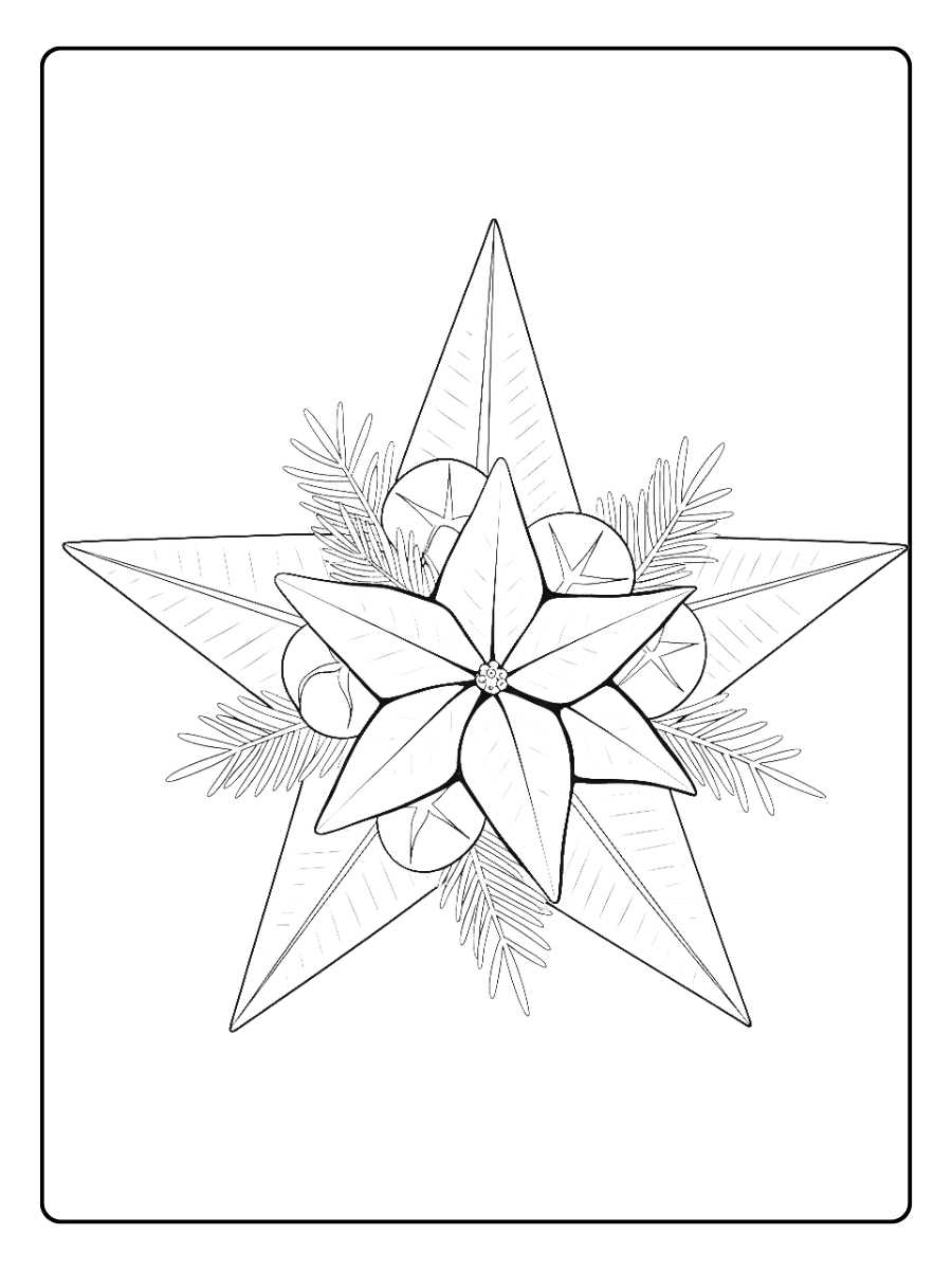 ausmalbilder weihnachten stern zum malen