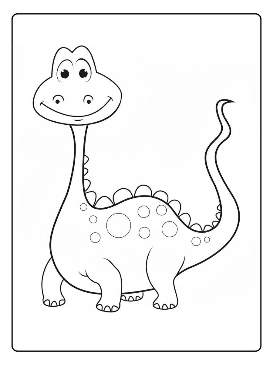 dino ausmalbilder Skizze, dicke Umrisse