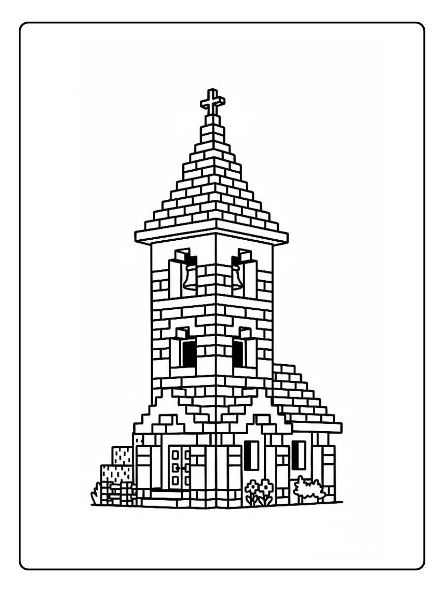 minecraft ausmalbilder dorf village street