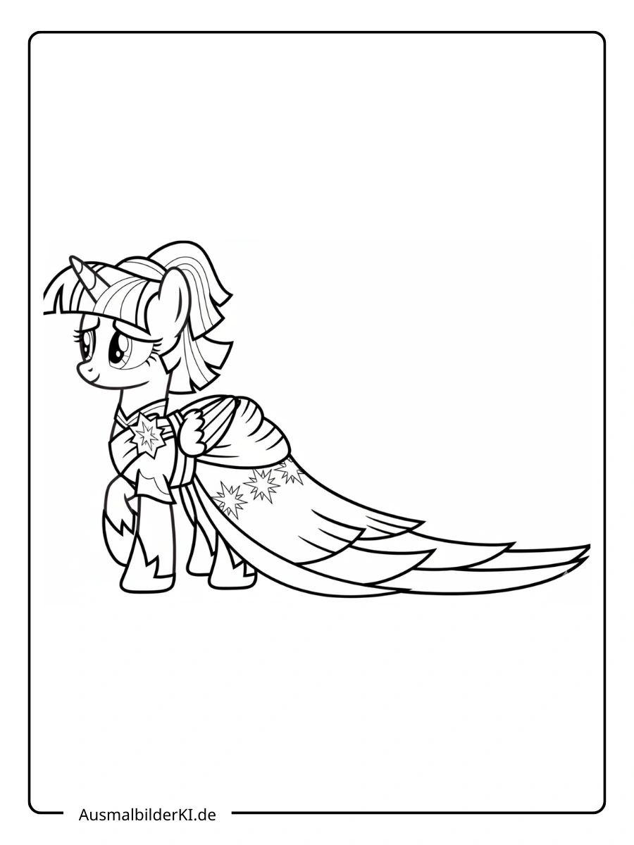 Twilight Sparkle in einem prächtigen königlichen Gewand.