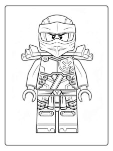 ninjago ausmalbilder ninja in kampfrüstung
