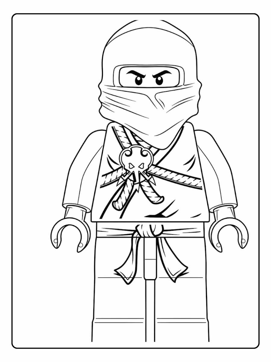 ninjago ausmalbilder ninja mit wurfstern