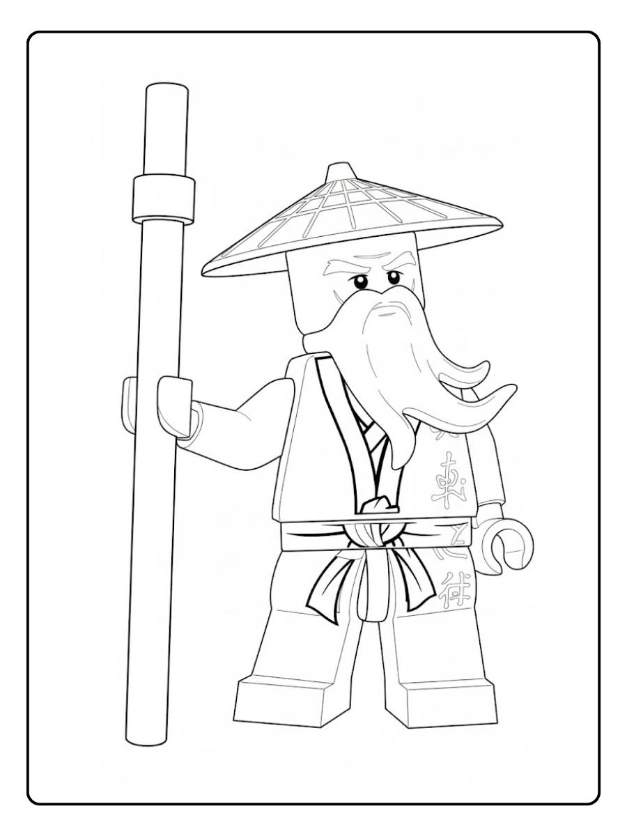 ninjago ausmalbilder weiser meister mit langem bart