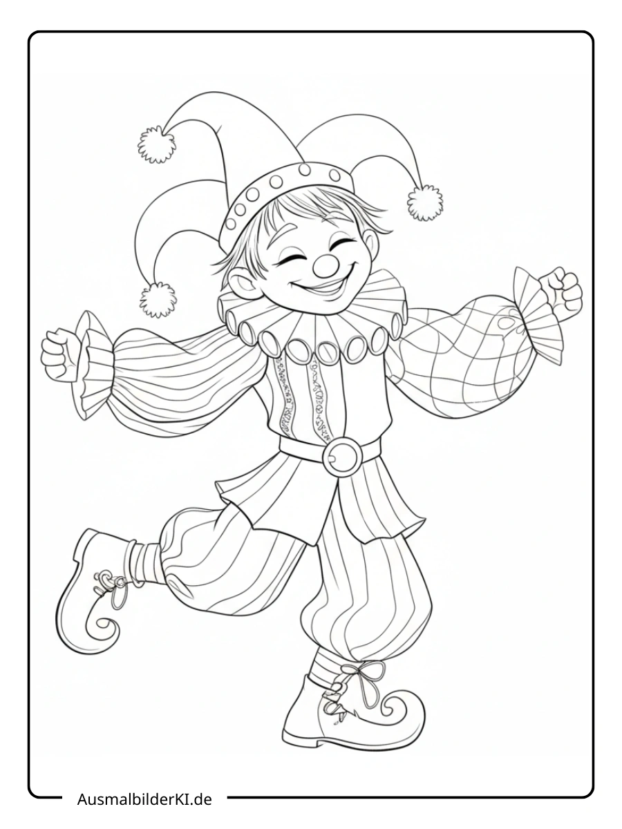 Ausmalbilder Karneval und Fasching (10)