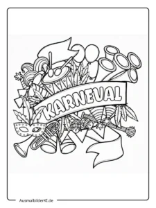 Ausmalbilder Karneval und Fasching (12)