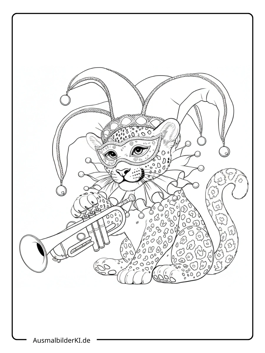 Ausmalbilder Karneval und Fasching (13)