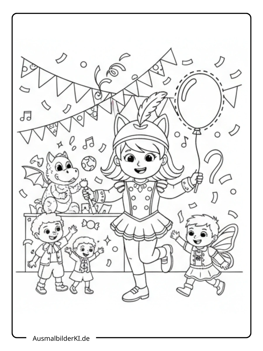 Ausmalbilder Karneval und Fasching (16)