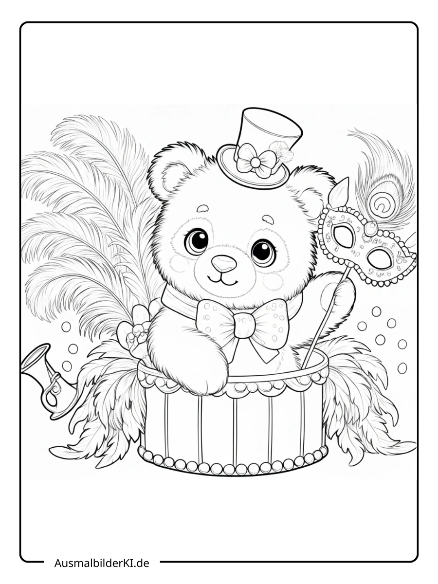 Ausmalbilder Karneval und Fasching (20)