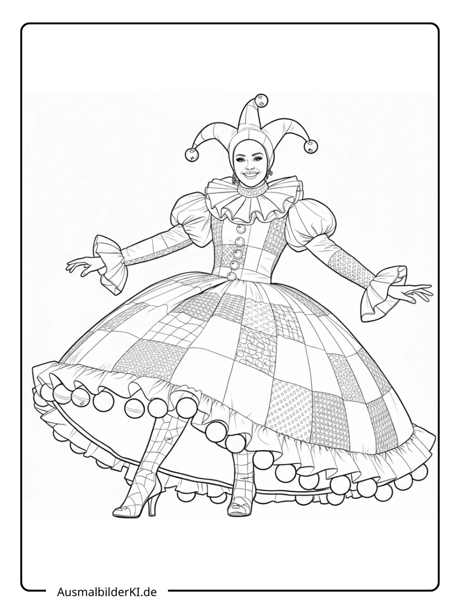 Ausmalbilder Karneval und Fasching (21)