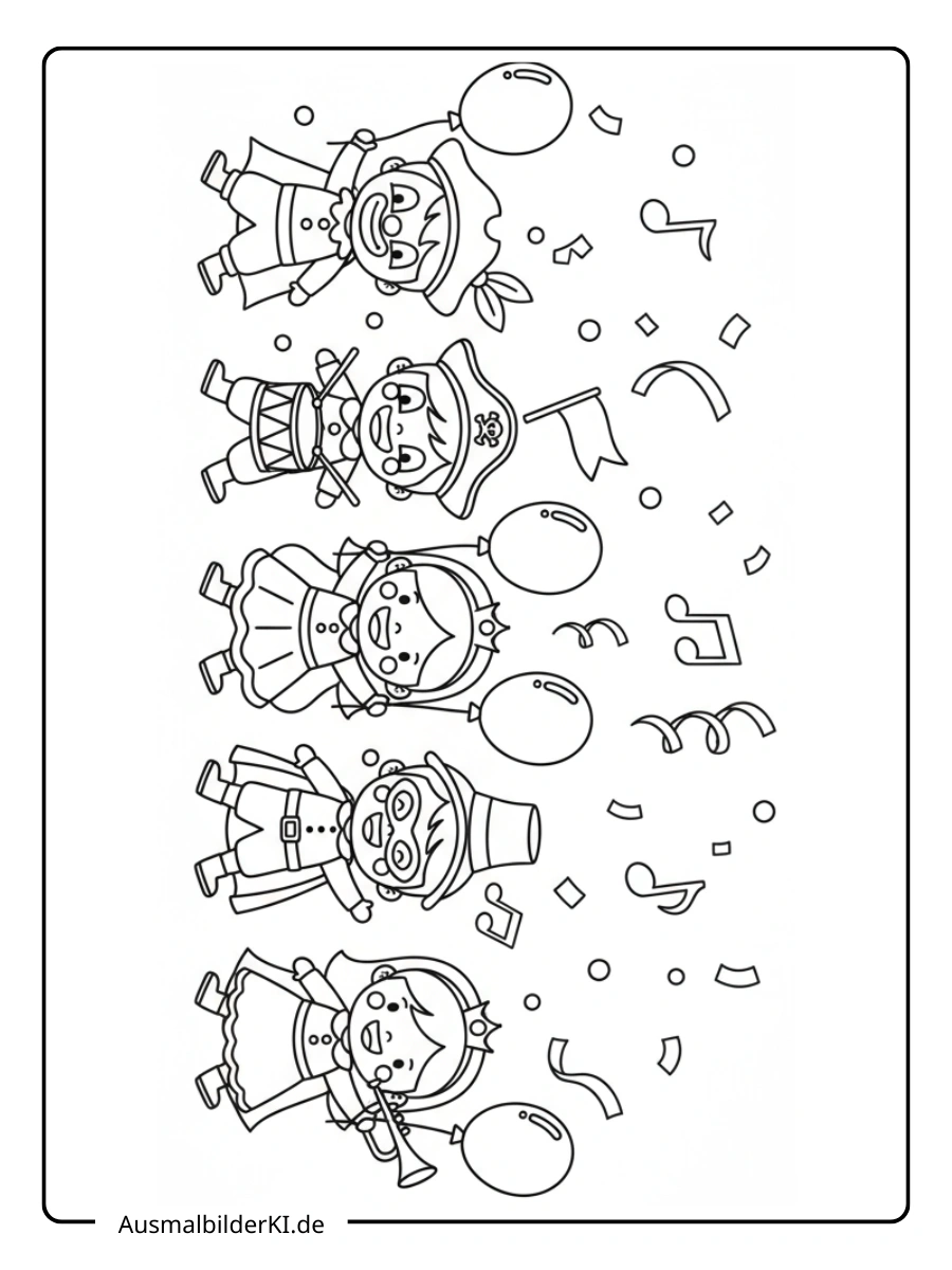 Ausmalbilder Karneval und Fasching (23)