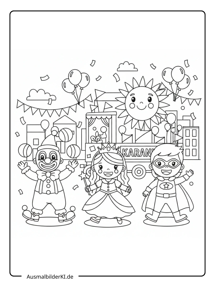 Ausmalbilder Karneval und Fasching (24)