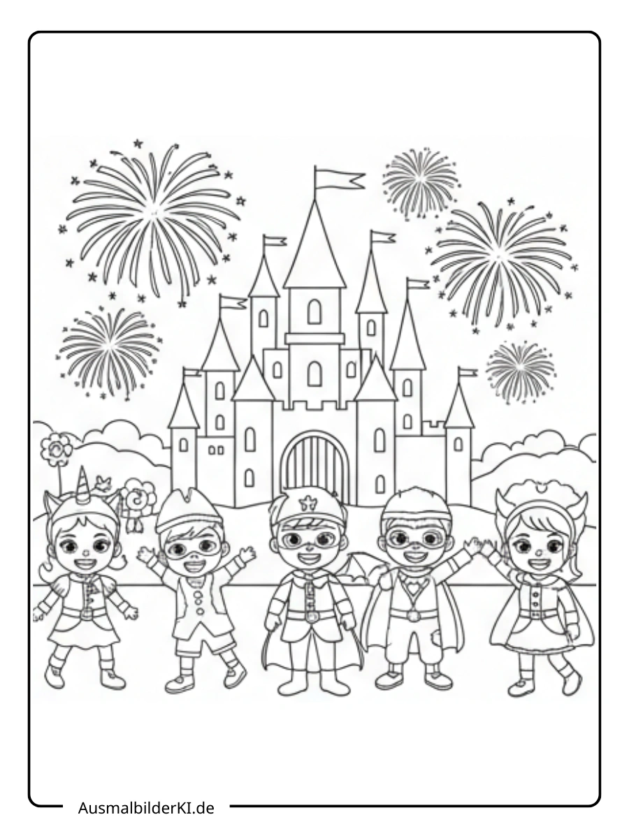 Ausmalbilder Karneval und Fasching (5)