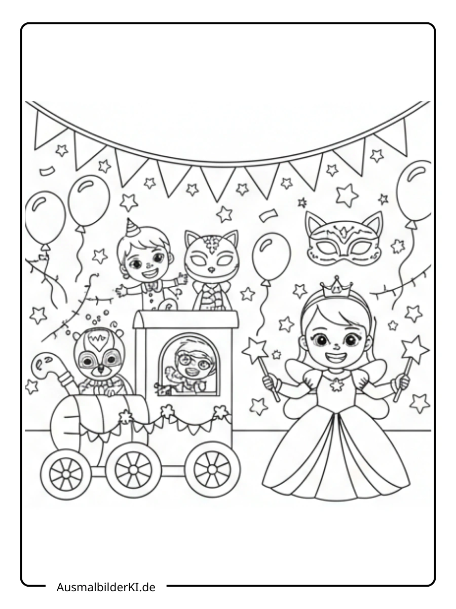 Ausmalbilder Karneval und Fasching (6)