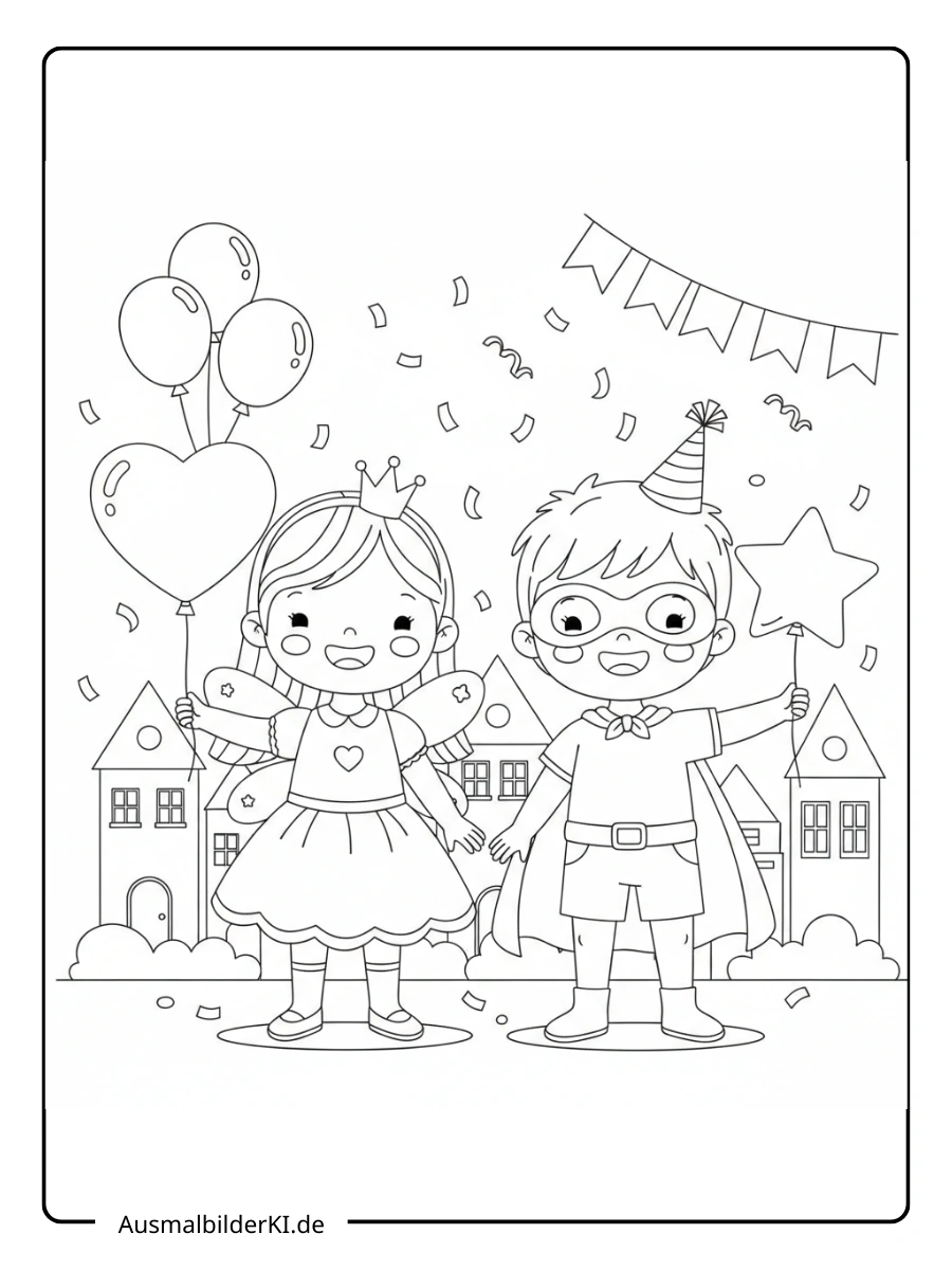 Ausmalbilder Karneval und Fasching (9)