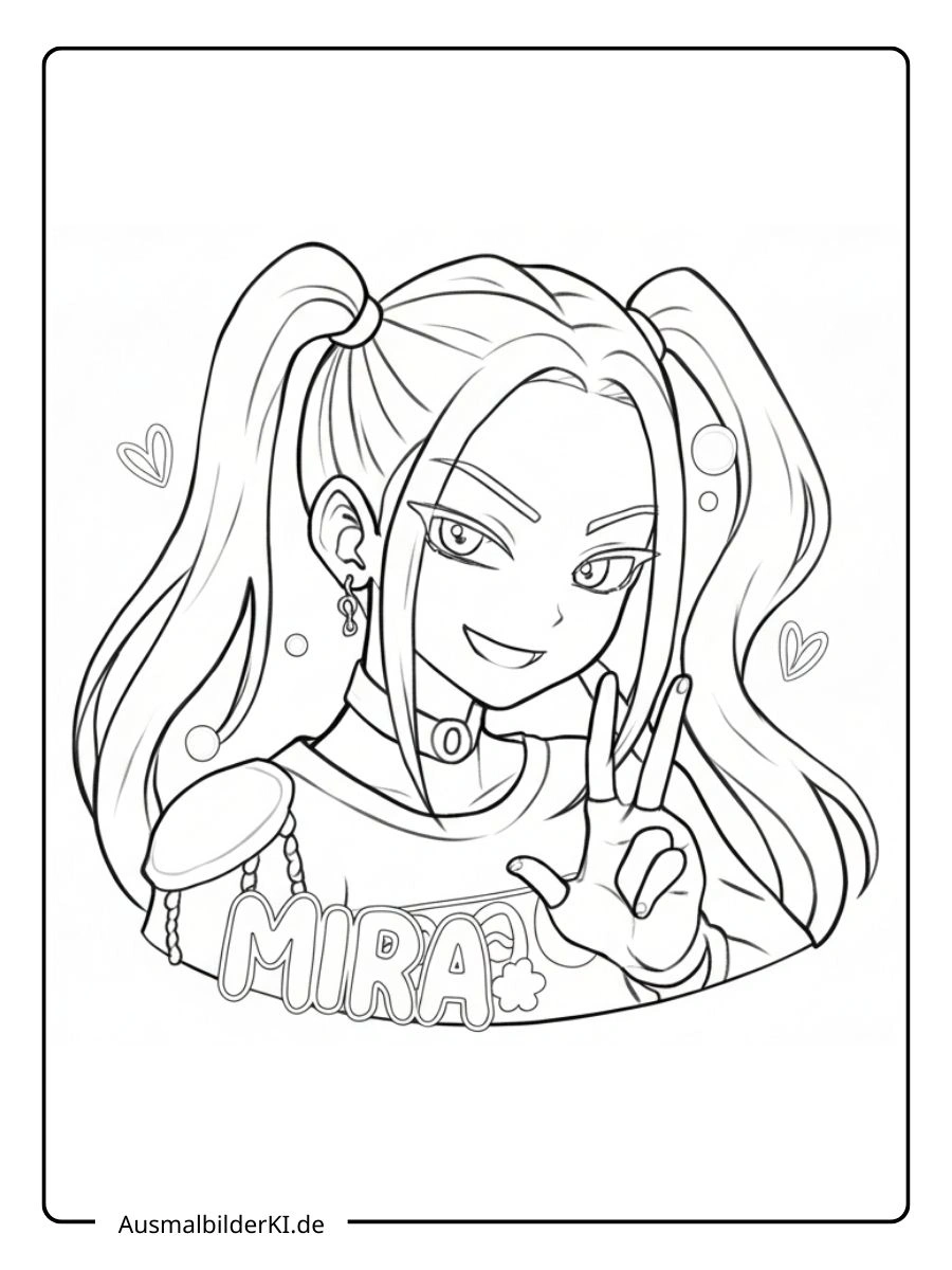 Ausmalbilder Mira ( kpop demon hunters )