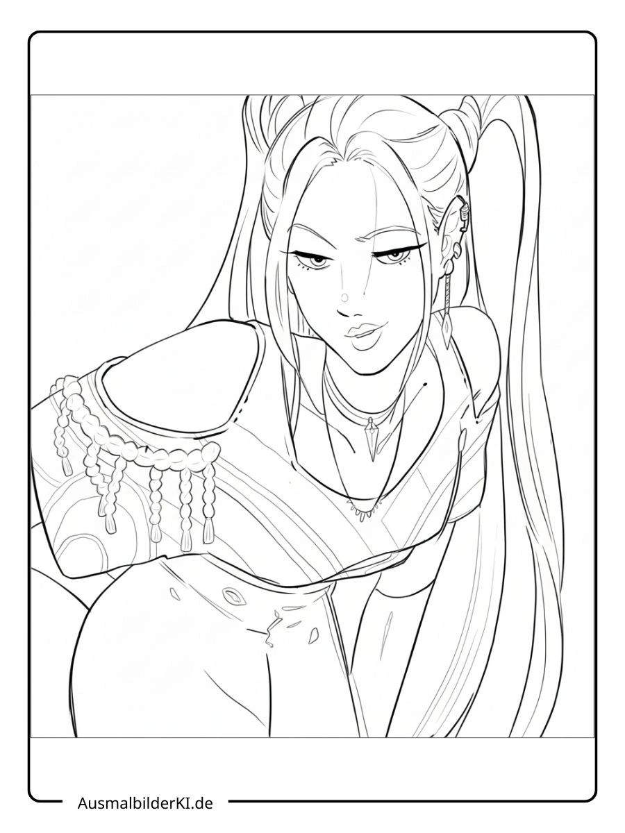 Ausmalbilder Mira ( kpop demon hunters ) (10)