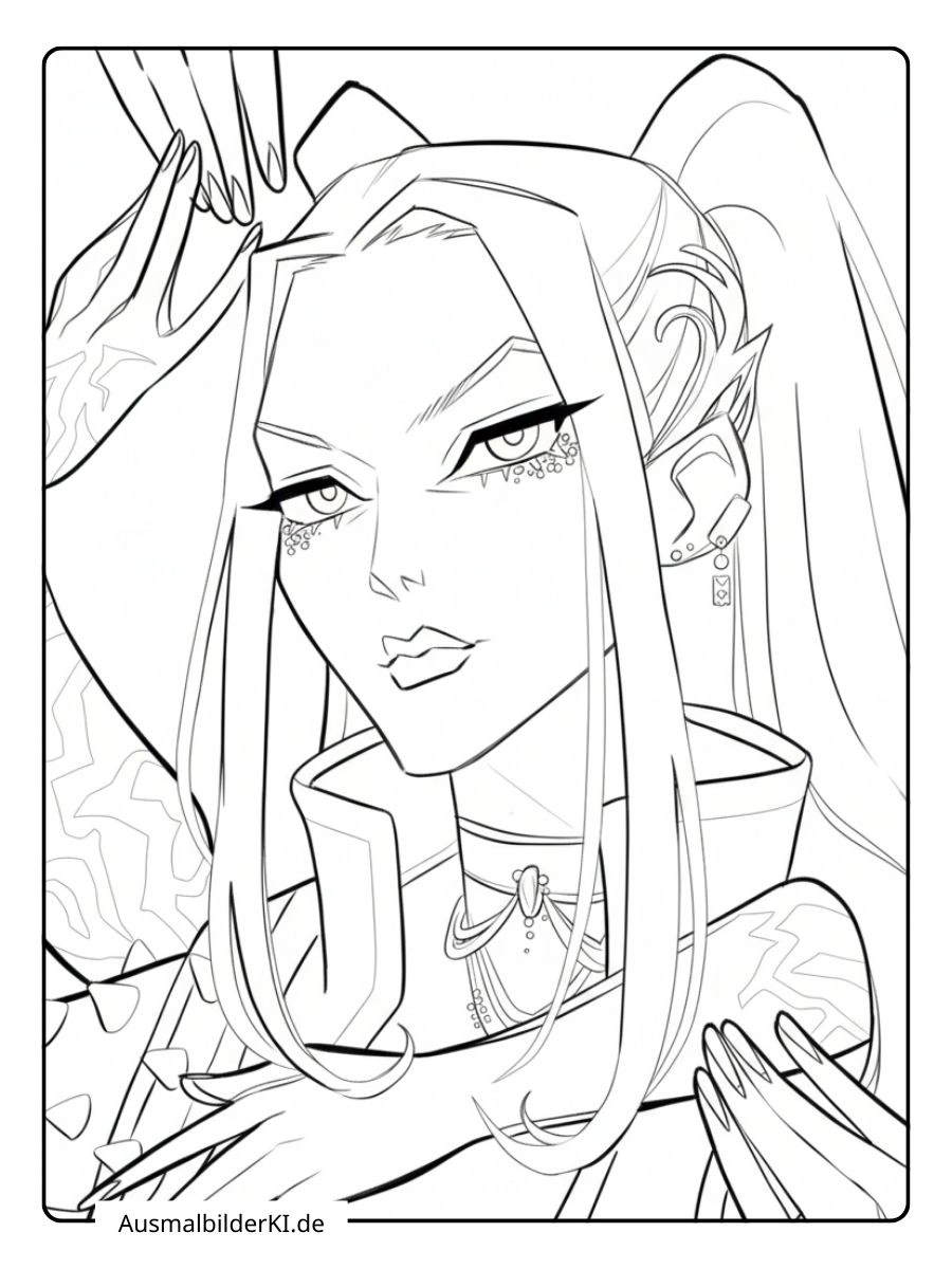 Ausmalbilder Mira ( kpop demon hunters ) (14)