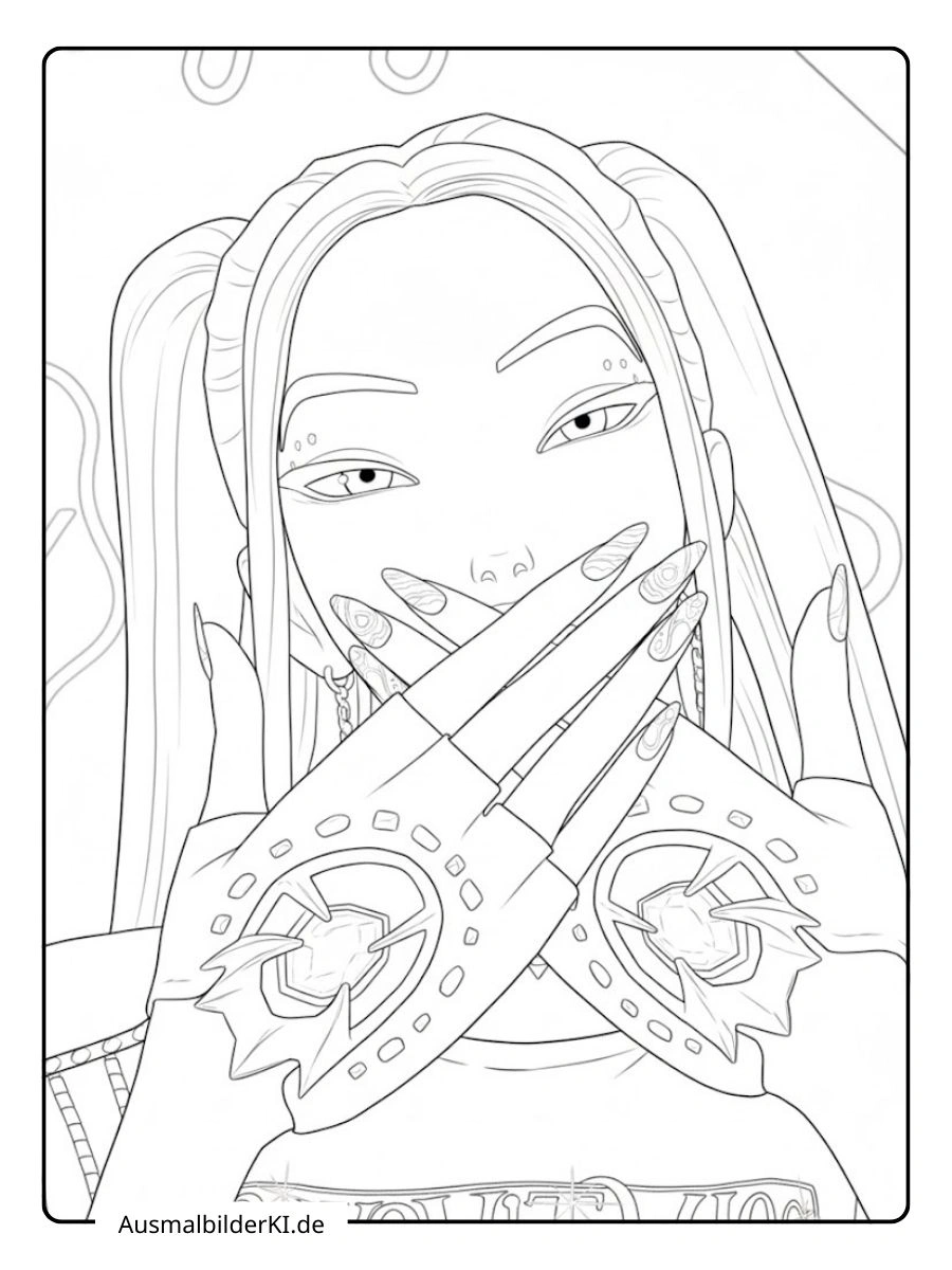 Ausmalbilder Mira ( kpop demon hunters ) (18)