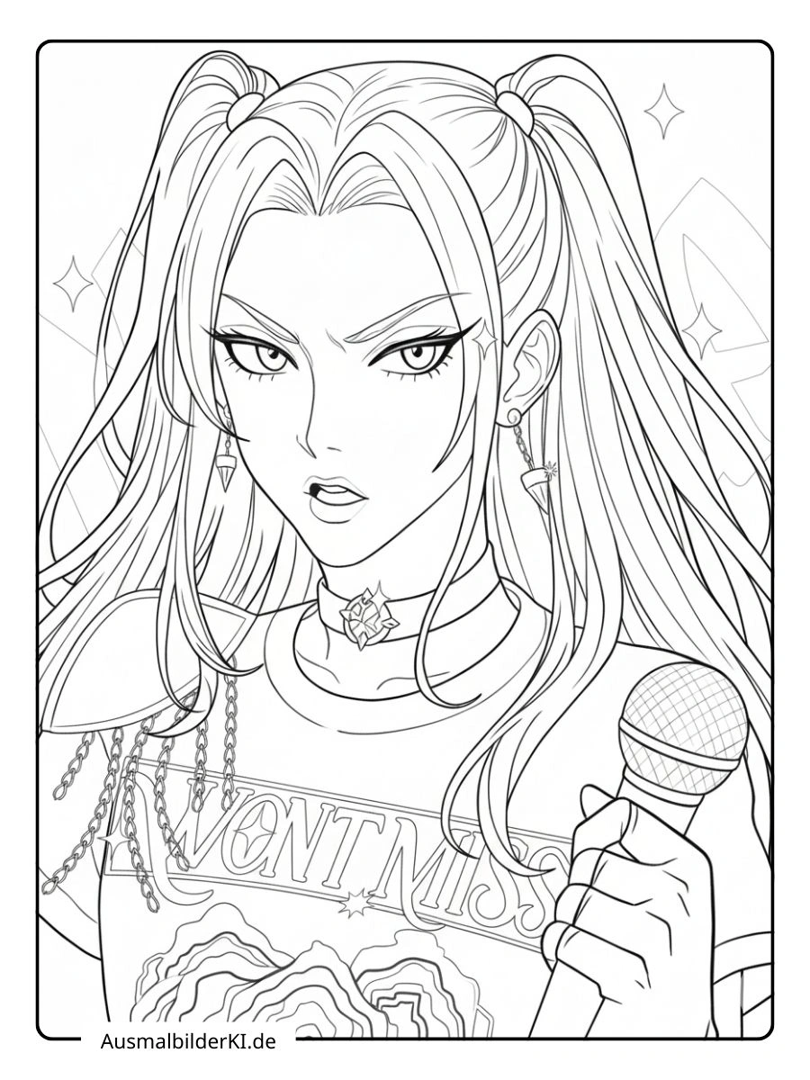 Ausmalbilder Mira ( kpop demon hunters ) (19)