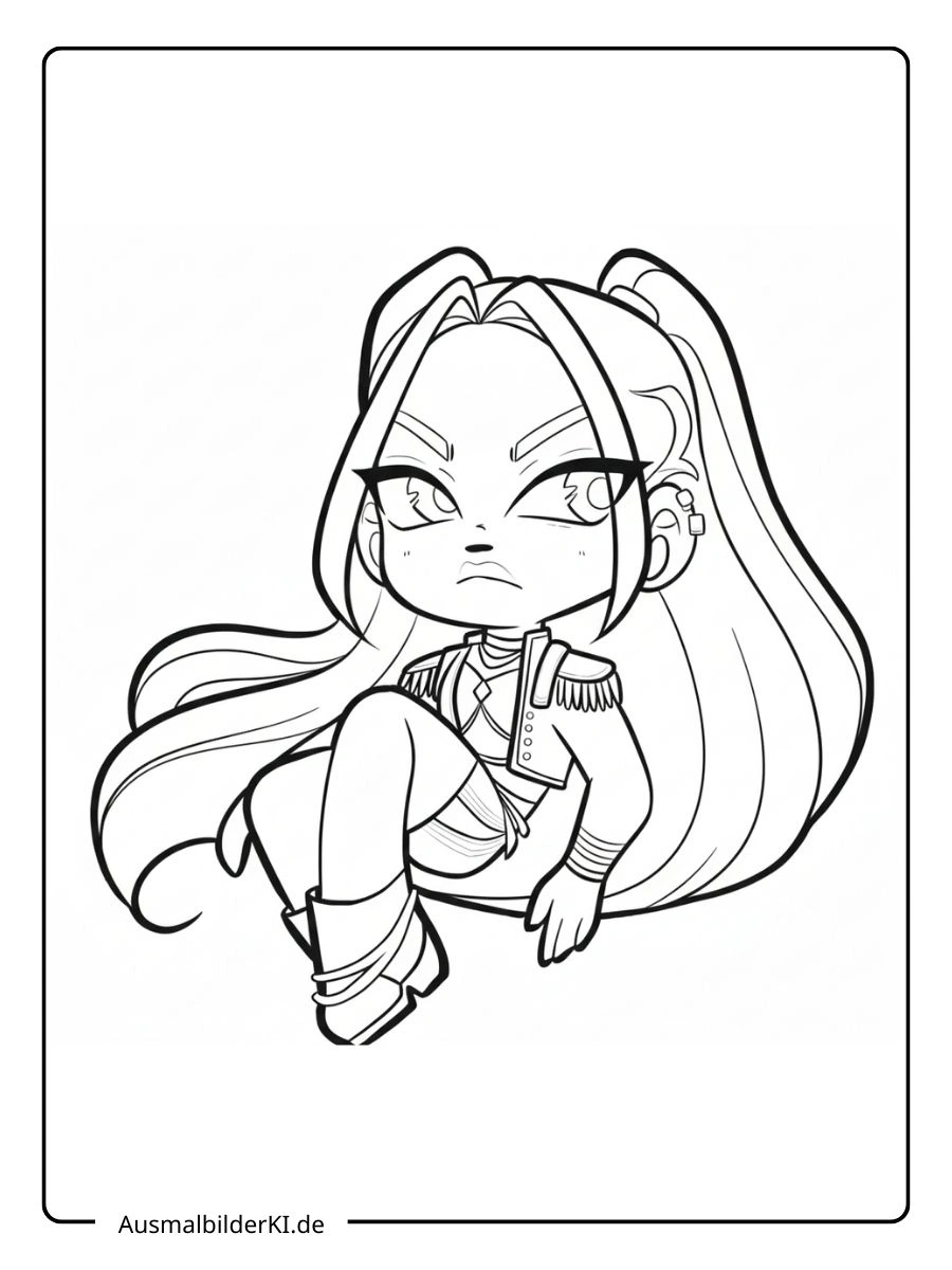 Ausmalbilder Mira ( kpop demon hunters ) (2)