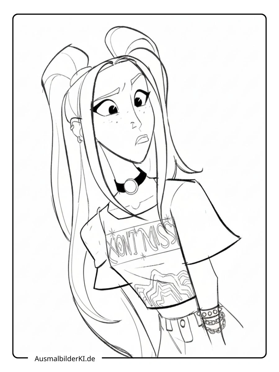 Ausmalbilder Mira ( kpop demon hunters ) (20)