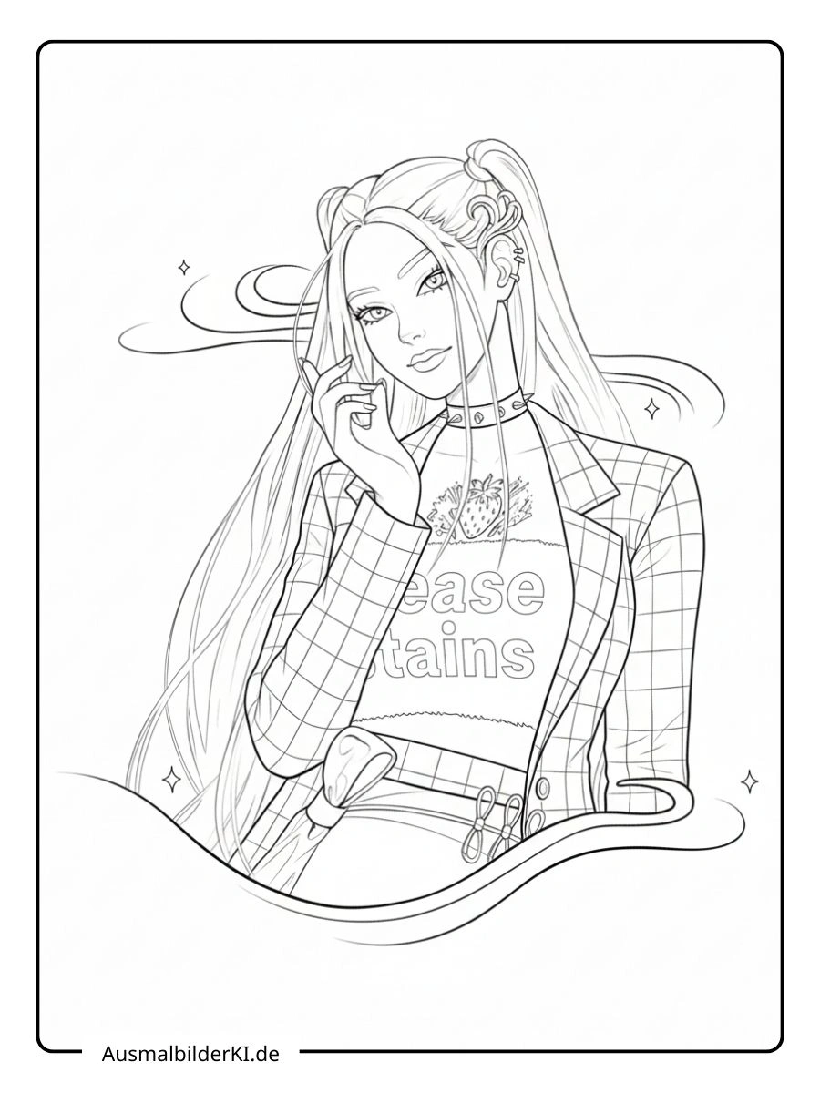 Ausmalbilder Mira ( kpop demon hunters ) (23)