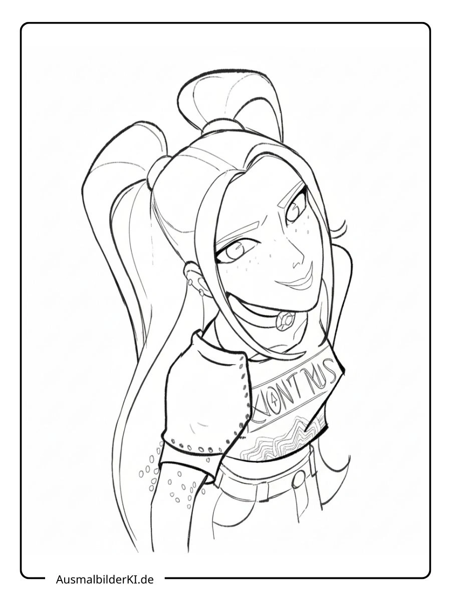 Ausmalbilder Mira ( kpop demon hunters ) (4)