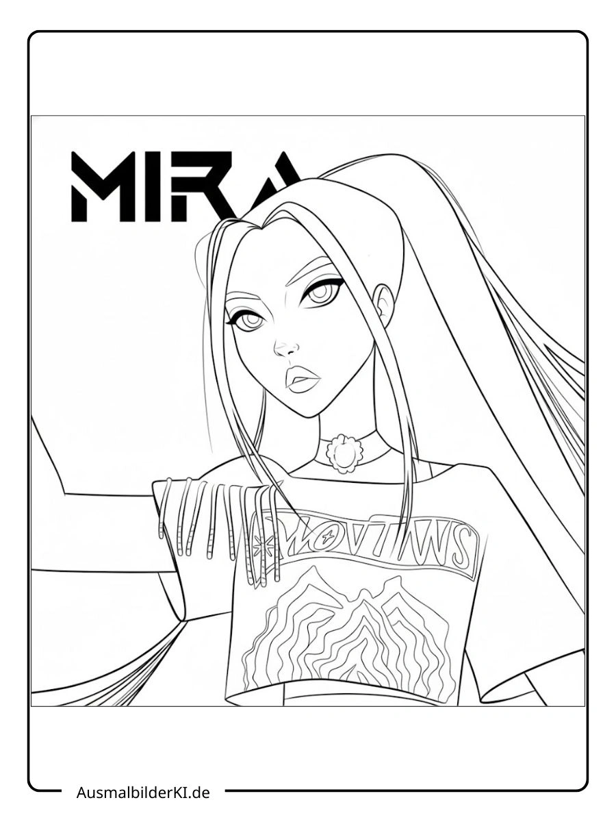Ausmalbilder Mira ( kpop demon hunters ) (6)